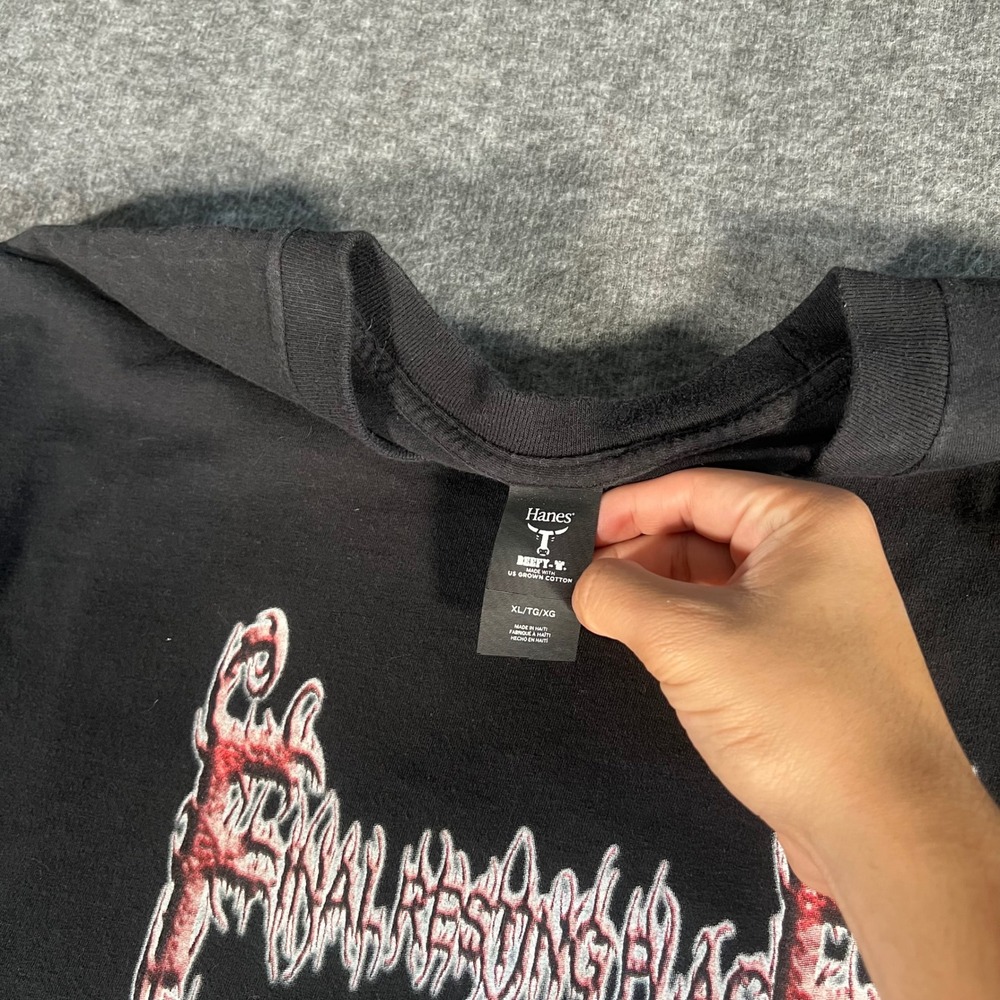 Final Resting Place Bound by Affliction Death Metal Band T-Shirt Hanes Beefy XL - Picture 3 of 5